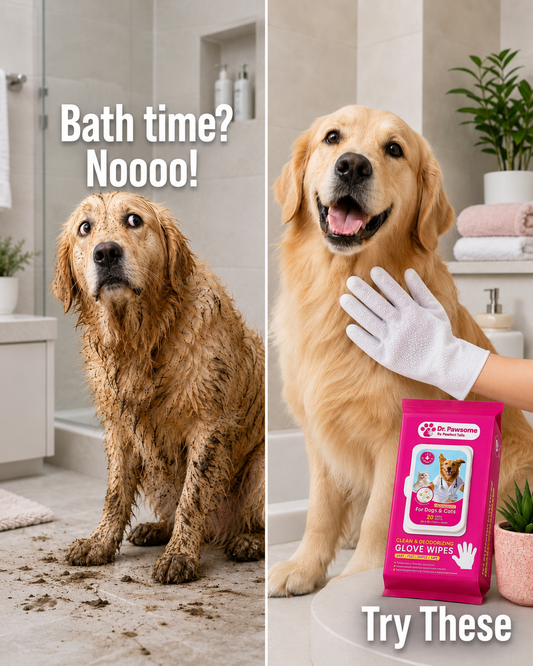 How to Clean a Scared Dog Without Using the Bathtub