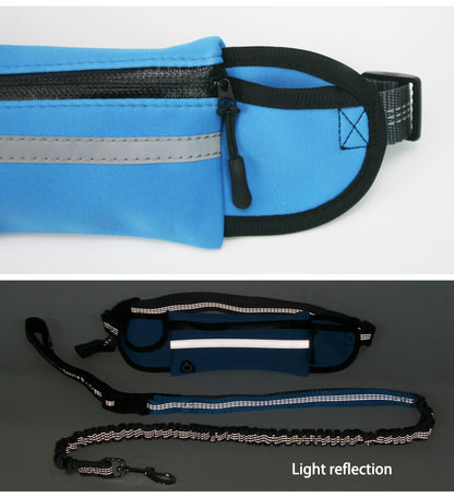 Runner Pouch + Bungee Dog Leash Set