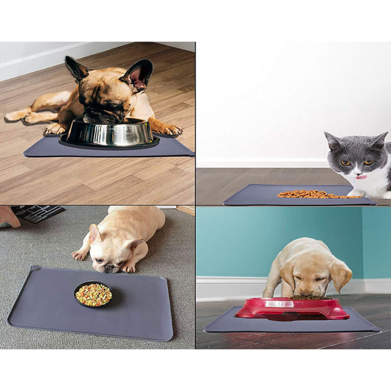 Waterproof Pet Feeding Mat with High Lips