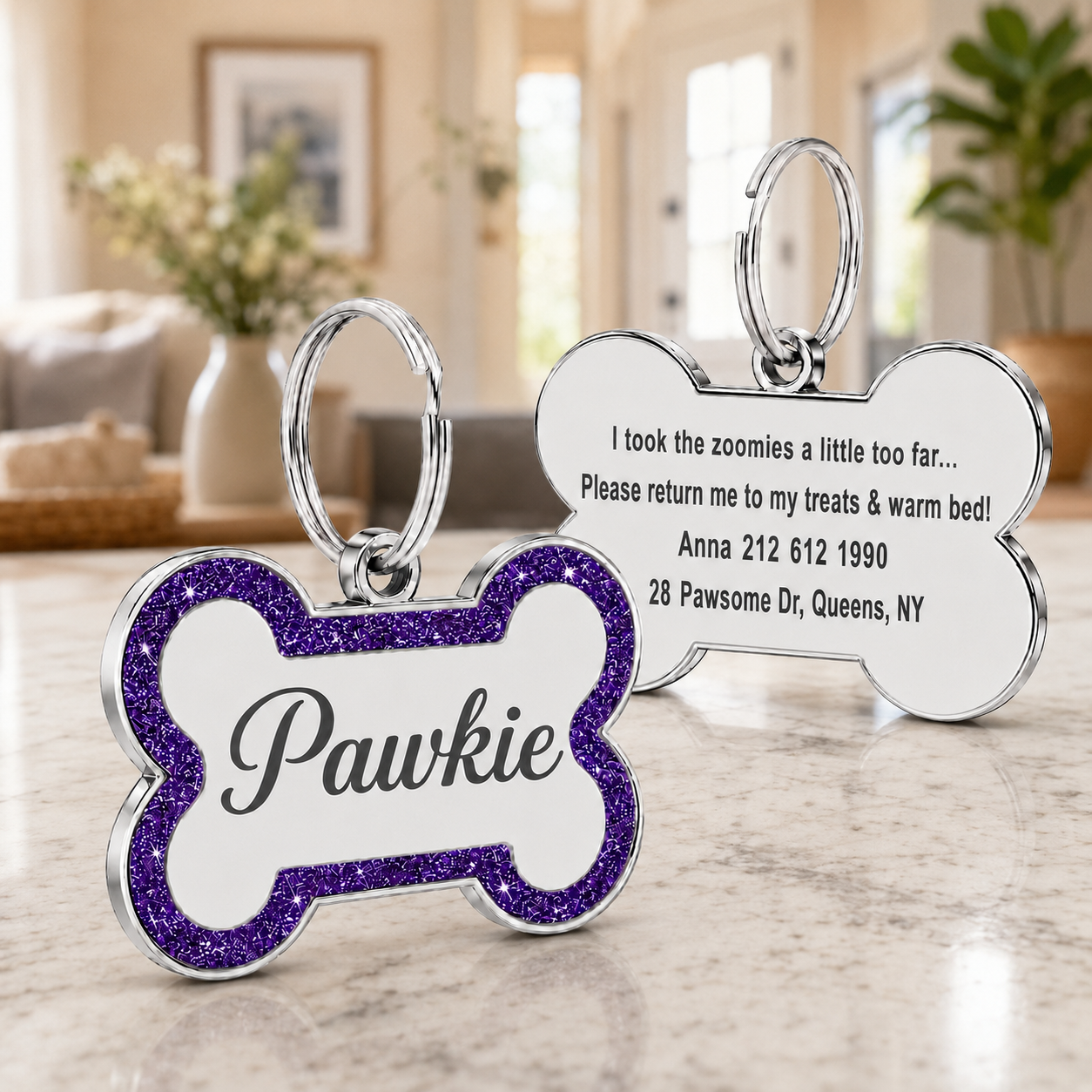 Custom Pet Name Tag (77% OFF)