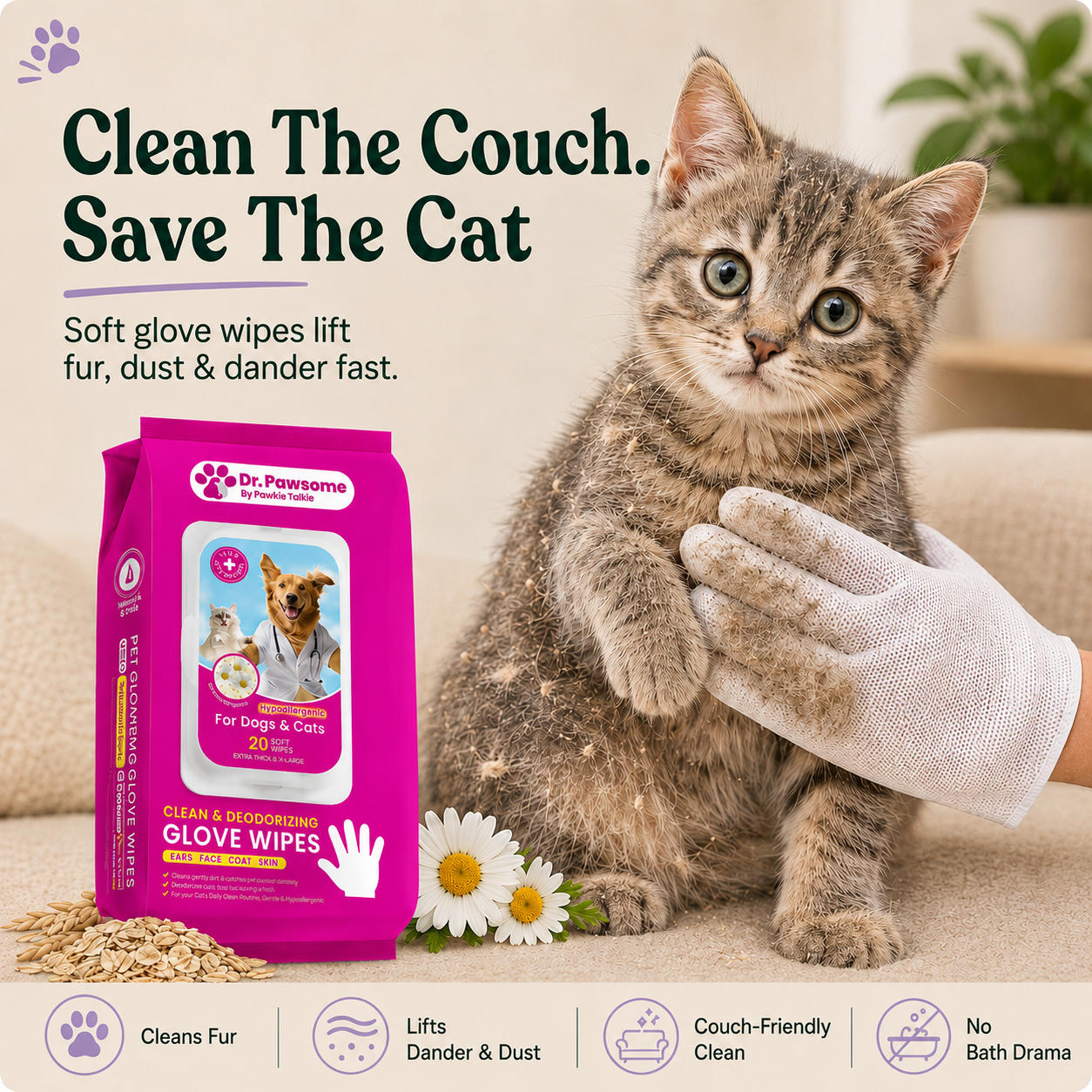 Soft Bathing Glove Wipes