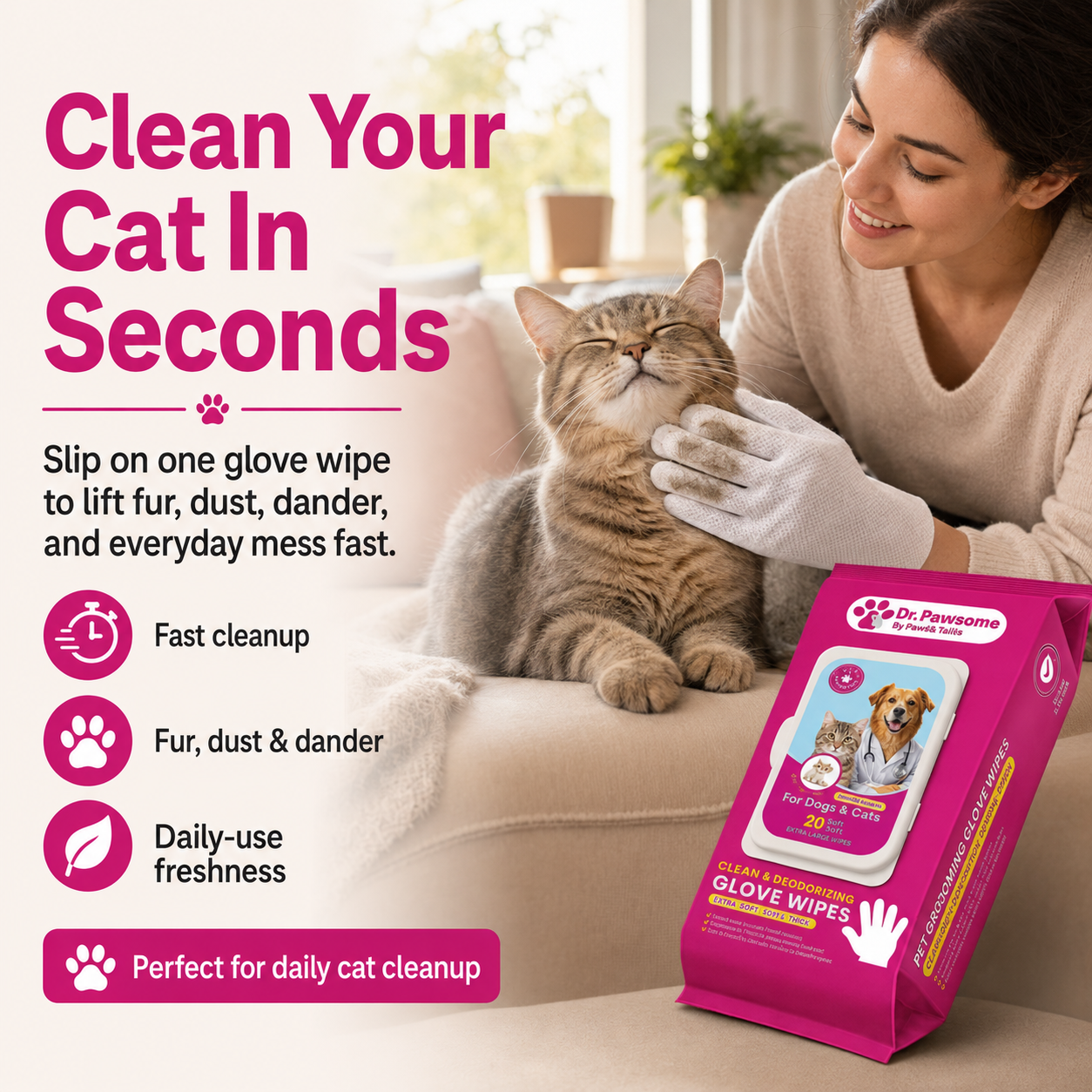 Soft Bathing Glove Wipes