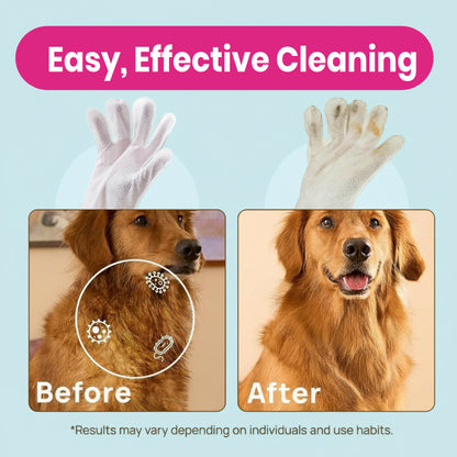 Dr. Pawsome Cleaning Deodorizing Glove Wipes for Dogs & Cats