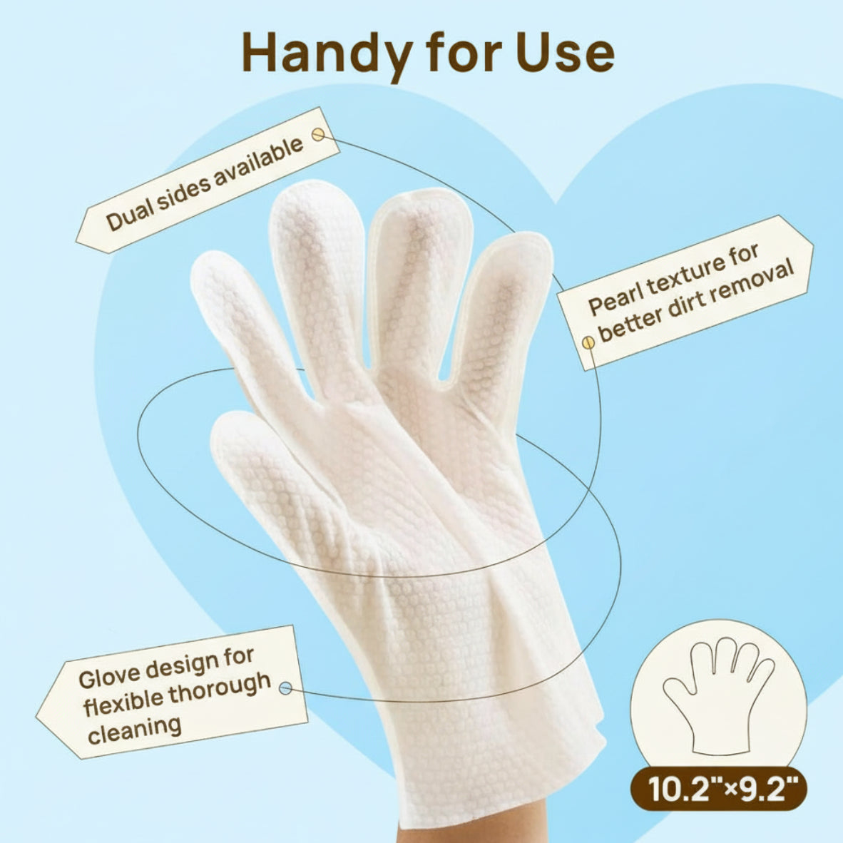 Dr. Pawsome Cleaning Deodorizing Glove Wipes for Dogs & Cats